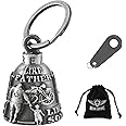 Dream Apparel Motorcycle Bell for Biker US Flag Riding Bell Guardian Bells Motorcycle Accessory or Keychain for Luck, With Bag Gift Box