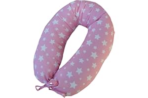 NEO MAMMA L'INIZIO DI UN AMORE CHE NON HA FINE. CUSCINO ALLATTAMENTO E GRAVIDANZA MATERNITA' COMPLETO XXL SFODERABILE LAVABILE MADE IN ITALY VARIANTI DISPONIBILI (STELLE GRANDI ROSA)