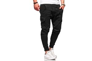 behype. Herren Lange Cargo Trainingshose Jogging-Hose Sport-Hose 60-0013