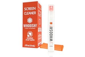 WHOOSH!! - Screen Shine Go Nettoyant pour écran | Résistant aux Empreintes | Nettoyant pour écrans PC, Ordinateur Portable, Smartphone, Tablette I Elimine Bactéries I Chiffon Microfibre inclus - 30ml