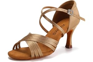 SWDZM Latein Tanzschuhe für Damen Professionelle Tanzschuhe Ballsaal Party Salsa Tanzübung Performance Schuhe,Modell 912DB