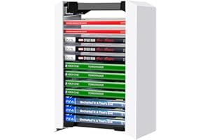 TNP PRODUCTS TNP Torre de almacenamiento de videojuegos (12 discos de CD Blu-ray) Soporte universal de DVD Estante Estante Organizador vertical para PS5 Playstation 4 Nintendo Switch Xbox Películas