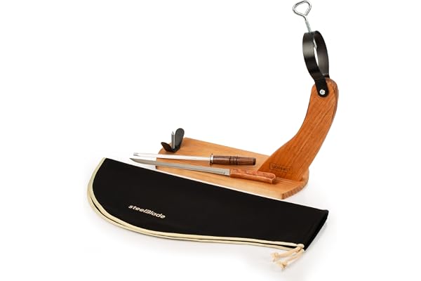 steelBlade - Support à jambon + couvre-jambon + couteau à jambon et fusil - Support à jambon fabriqué en Espagne