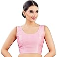 Studio Shringaar Women's Readymade Art Silk Sleeveless Saree Blouse