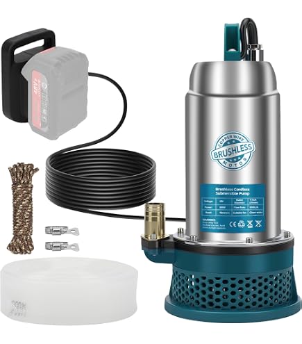 BACOENG DC 24V Submersible Solar Water Pump, Suitable for Pumping Clean/Dirty Water Tools & Home Improvement
