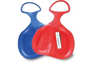 ‎ACTIVE PEAK Active Peak® 2er Set Po-Rutscher Schlitten mit Griff Poporutscher Rodel Bob Schneerutscher für Kinder & Erwachsene; Ultraleicht Rutschteller Bobscheibe Snow Bob