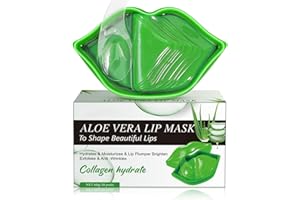 ARCHIDATE Lippenmaske - Lippenmaske Pads - Collagen Feuchtigkeit Lippenpflege Mask - Anti Falten Reduzieren Feine Linien Lippenpeeling Lippen Maske - Lip Masken Beauty (GRÜN)