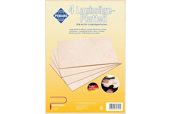 Bausch - 327 - 4 planches de bois A4 de rechange pour scie à découper