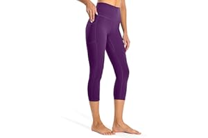 COLORFULKOALA Colofulkoala 3/4 Mallas Deporte de Cintura Alta Mujer con Bolsillos, Leggins Push Up, Fitness Pantalones para Yoga Gym Running Training Pilates