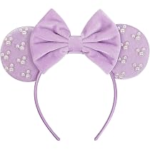 TUTKIMUS Mausohren-Stirnband Mit Roter Rose – Für Prinzessin-Party, Cosplay & Themenpark (Gelb)