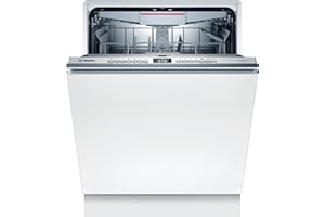 Bosch Elettrodomestici SMD6TCX00E Serie 6, Lavastoviglie a scomparsa totale, 60 cm, a incasso, Plastica, bianco