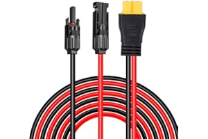 I LITTON 12 AWG Solar Connector to XT60 Adapter Extension Cable, XT60 Adapter Solar Panel Charging Cable for Portable Power Station Solar Generator RV Solar Panel, 3M/10FT