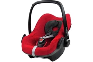 BAMBINIWELT BY RAFAEL K. BAMBINIWELT Housse d'été en tissu éponge compatible avec Maxi Cosi Pebble (rouge)