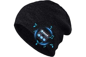 PUERSIT Cappello Bluetooth V5.0 Uomo Donna Invernali, Caldo Lavorato a Maglia Senza Fili Bluetooth Cuffia Musica Cappello con Altoparlanti Stereo HD per Corsa Sci Escursionismo