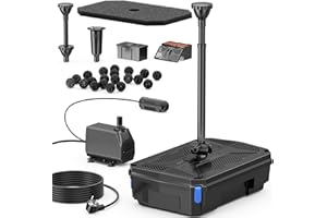 Filtre de bassin Biling 40W avec clarificateur UV, filtre de bassin 2500 l/h complet avec pompe, pompe de bassin avec filtre pour un entretien de l'eau propre du bassin jusqu'à 4000L