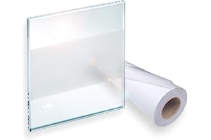 Decooo.be Sichtschutzfolie, sandgestrahlt / gefrostet, für Fenster und Fenster (Rolle 98 cm x 2 m) + Cuttermesser