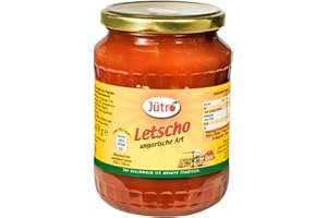 ‎OSTPRODUKTE-VERSAND Jütro Letscho ungarischer Art 670g – Paprika-Tomaten-Gemüse im Glas – Herzhaftes Gemüsegericht nach traditionellem Rezept – Natürlich & sofort servierfertig