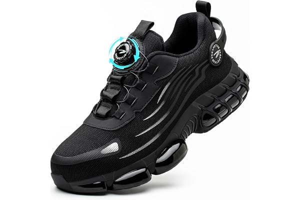 GUDECIUS Chaussures de Sécurité Hommes Légère Chaussures de Travail Respirantes Basket Securite Embout en Acier Mode Confortable Antidérapante Chaussure de Securite 38-46 EU