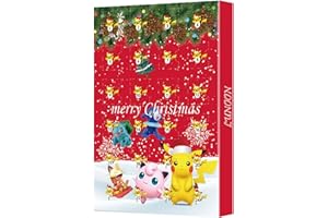 EXUBERIA Calendrier de l'Avent de Noël 2023,Calendrier du Compte à Rebours de Noël pour Enfant et Adultes,24 Figurines d'elfe de Dessin Animé Mignonnes,Poupée Adaptée Pour les Cadeau de Noël