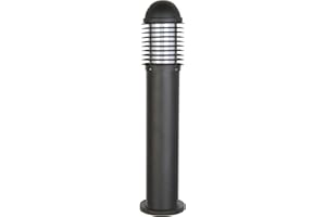 DOPO LIGHTING - Baliza de exterior SIROCO (H.65cm), uso exterior IP44, baliza de jardín para exteriores en aluminio ideal para caminos, senderos, zonas ajardinadas, E27 14W, antracita