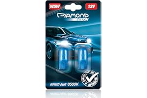Diamond Vision W5W T10 12V 8500K Xenon Look LED Canbus White Vision Blu Cool Blue Bianca Moto