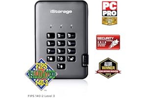 iStorage diskAshur PRO2 HDD 500GB - Secure Portable Hard Drive - FIPS Level 3 Certified - Password Protected - Dust/Water-Resistant - Hardware encryption