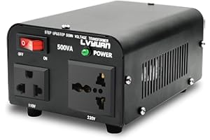 Yinleader 500W 230V bis 110V USA Spannungswandler Ringkern-Transformator 500VA - In: 110V oder 220V / Out: 110V und 220V