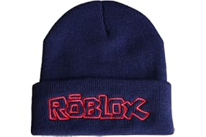 Bonamana Roblox Strickmütze Winter Beanie Mützen Warm halten Mütze Unisex Mütze für Kinder Jungen Mädchen Teenager Mütze Gamer Geschenke