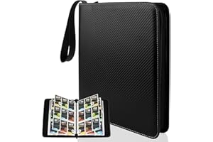 TNOMSNO Álbum de para Cartas, 50 Páginas 900 Cartas Álbum de Cartas Coleccionables, Transparente e Impermeable Carpeta de Tarjetas, Álbum de Recortes para Tarjetas