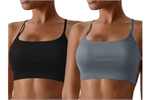 Litthing Reggiseno Sportivo da Donna Cinghie Incrociate Bralette Fitness Schiena Scoperta Bra Senza Ferretto Crop Top Sexy per Donna da Allenamento Yoga Ginnastica