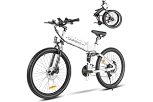 SAMEBIKE Adult Electric Bike for Adults, 26 inch Ebike Mountain Bike, Foldable Electric Mountain Bike 48V 14AH Bicycles 21 Speed Gears with TFT Color LCD instrument