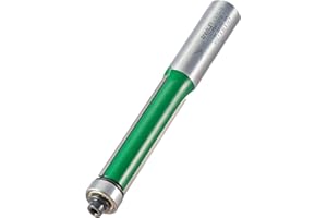 Trend CraftPro Self Guided Trimmer Router Cutter Bit, 1/2 Inch Shank, 12.7mm Cut Diameter & 50mm Cut Length, Tungsten Carbide Tipped, C195X1/2TC, Silver