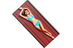 ‎I THERAU iTHERAU Rotlichtlampe Infrarotlampe Wärmelampe Für Ganzkörper, 1280LEDs 660nm & 850nm Red Light Therapy Mat Für Verjüngung und Schmerzlinderung, Rotlicht Therapie mit Pulse Modus und Timer 180 * 80CM