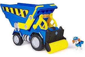 Rubble & Crew, wywrotka Bark Yard Deluxe Pojazd budowlany ze światłami, dźwiękami i figurką Wheeler, zabawki dla dzieci dla chłopców i dziewczynek w wieku od 3 lat