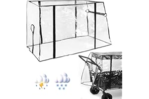 YUSHENGTAI Regenschutz für Bollerwagen Kinder, Transparent Bollerwagen Regenschutz, Universal Regenverdeck Bollerwagen für Handwagen Faltbare, Kompatibel mit Fuxtec, KESSER, und DMS Bollerwagen