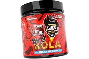 ‎EURHOVITAL FTWIN HIGH VOLTAGE BOOSTER | Für GAMER und E-SPORTLER | REFLEX – FOCUS – ENERGY – ENDURANCE | 320 g = 40 Portionen (320 g, Kaos Kola)