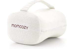 Momcozy Ortopedyczna poduszka na kolana dla osób śpiących na boku i w ciąży | Poduszka na kolana z pianki memory na biodra, plecy, rwa kulszowa, regulowany pasek