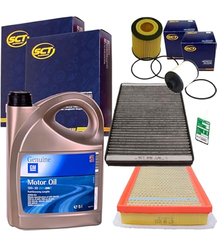 BandelOne Ölwechsel-Set Für Opel Astra G+H - 5W30 Dexos2 Öl + Filter + Zündkerzen