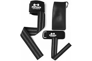 FITFOURS DON'T WEIGHT, LIF FitFours Straps Gym Hombre y Straps Gym Mujer- Gym Straps Ideales para Levantamiento de Pesas y CrossFit. Accesorios Gimnasio para Rendimiento y Calidad.