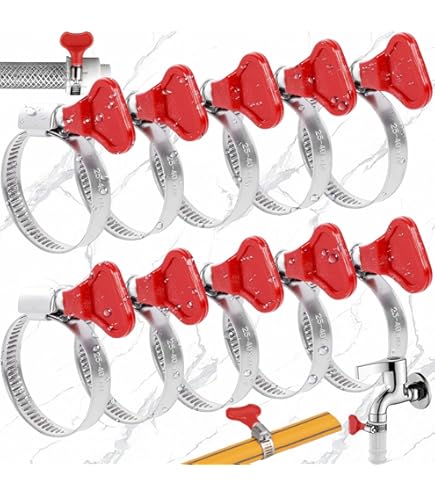 Lot De 16 Colliers De Serrage Papillon En Acier Inoxydable De 12 à 20 Mm (1/2" à 3/4") En Acier Inoxydable, Collier De Serrage à Engrenage à Vis Sans Fin, Idéal Pour