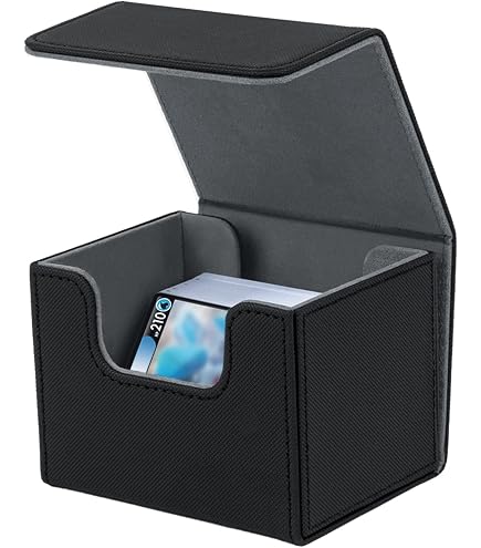 Scatola Porta Carte Da Collezione Premium A 3 File - Per MTG, Pokemon, Yu-Gi-Oh, Con Divisori E Vassoi, Nero