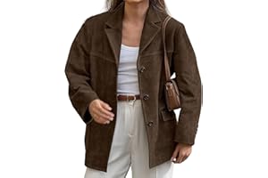 SUNCADMIOUS Blazer Vintage para Mujer Chaqueta Corta Ajustada de Oficina de Negocios con Solapa Manga Larga Botones y Bolsillo Chaqueta Corta Chaqueta de Vestir de Moda Y2K