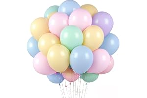 UDRKFOPK Luftballons Pastell,100 Stück Pastell Luftballons,10 Zoll Latex Luftballons Geburtstag,luftballons pastellfarben,Luftballon Partydeko Geburtstags Hochzeits Festival Jahrestag Deko
