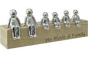 PIRANTIN We Made A Family Ornament - Choose Your Family Combination (4 Children) Box & Woodgrain May Vary