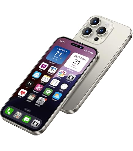 Modello Telefono Finto Per 15 Plus/Pro/Pro Max – Display Fittizio In Plastica, Replica Non Funzionante Per Vetrine, Fotografia O Giocattolo (Titanio, Schermo Nero) - 4