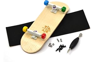 Teak Tuning 32mm PROlific Complete Fingerboard - "Everything is Awesome" | 32mm x 97mm Handmade Maple Wooden Deck | Pro Board Shape | Polyurethane Bearing Wheels | O-Ring Tuning