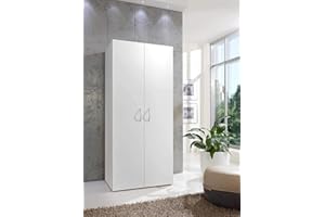 lifestyle4living | Vielseitiger Mehrzweckschrank | Weiß | 40 cm Tiefe | Verschieden Breiten verfügbar | 2 Türen, 6 Einlegeböden