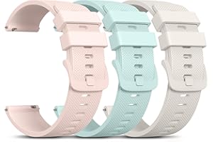 Oumida 3 Pack Quick Release Watch Straps Width 22mm 20mm 18mm Watch Straps for Men Women, Soft Silicone Replacement Sport Replacement Wristbands