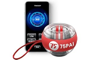 75 75PAI Gyro Ball Exerciseur de poignet avec Bluetooth Auto-Start Power Fortifiant Gyroscopique Fit Light Trainer pour bras et doigts Poignée de main avec LED plus forts os et muscles