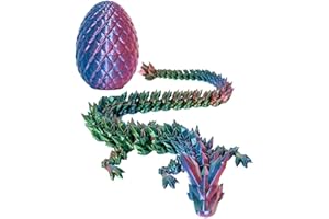 TPZORJX 1 Stück 3D-Druck kleine Dracheneier, 3D-Druck Drachenspielzeug, 3D-Druck Kristalldrachen, Überraschungsgeschenke für Kinder zu Halloween, Weihnachten, Ostern (Rot, Blau und Grün)
